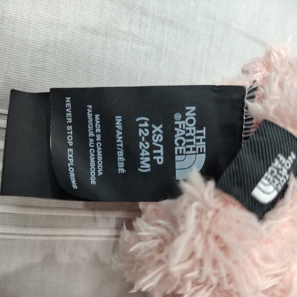 The North Face Littles Suave OSO Mittens Infant X-Small 12-24 Months Pink Fuzzy - Picture 5 of 6
